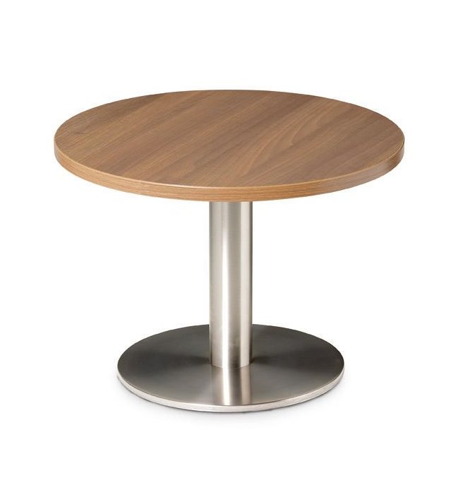 Mason Spin Coffee Table, brushed steel frame