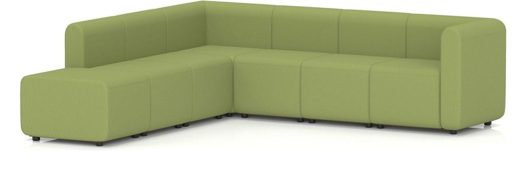 Mawsley l-shaped corner sofa, chaise end, left arm, in era endurance