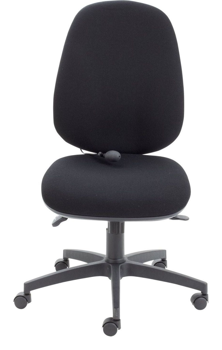Maxi Ergo Chair with Lumbar Pump in black from the front