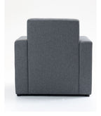 Melody Fabric Sofa, smoke grey, 1 seater