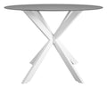 Metal and Glass Top Outdoor Dining Table