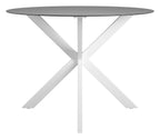 Metal and Glass Top Outdoor Dining Table, view 3