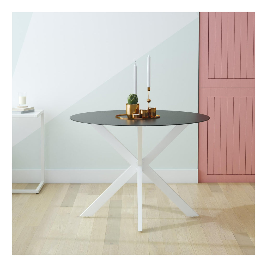 Metal and Glass Top Outdoor Dining Table, view 5