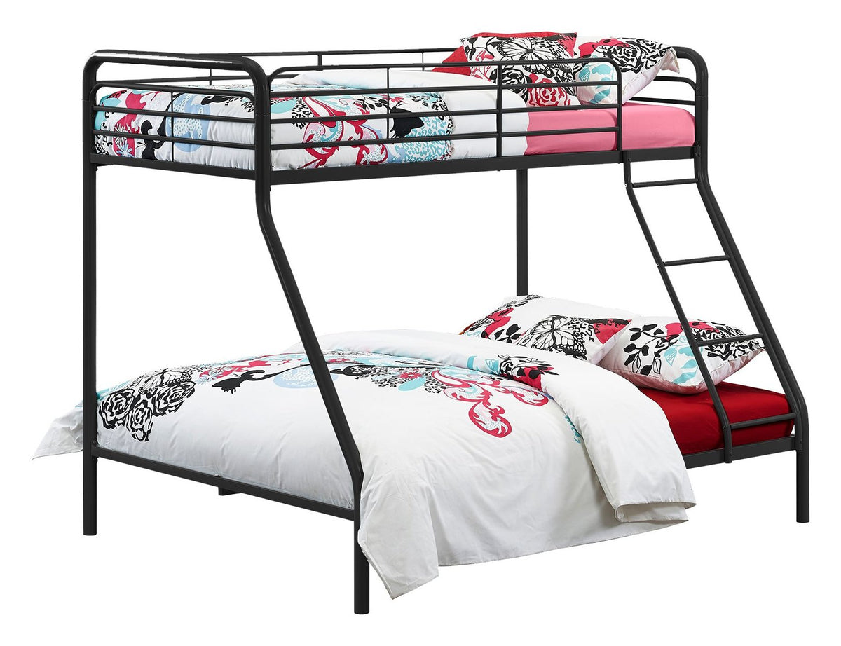 Metal Bunk Bed, Single over Double