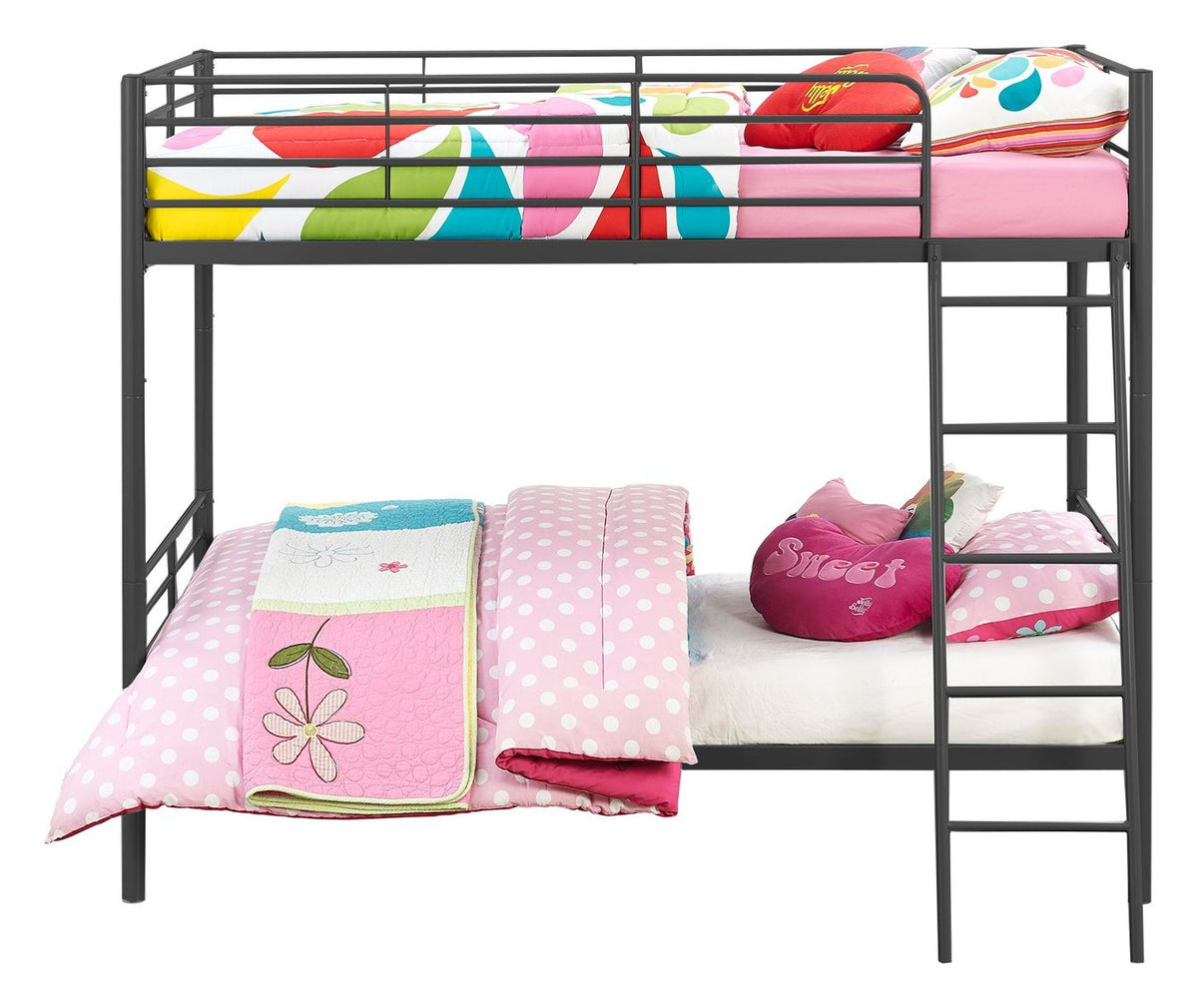 Metal Bunk Bed, Single over Single