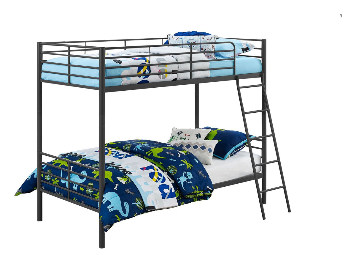 Metal Bunk Bed, Single over Single, view 3