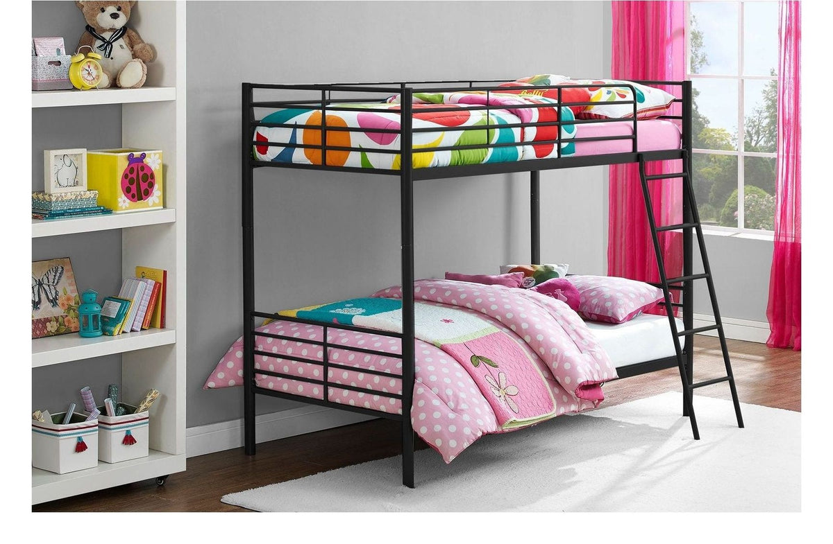Metal Bunk Bed, Single over Single, view 5