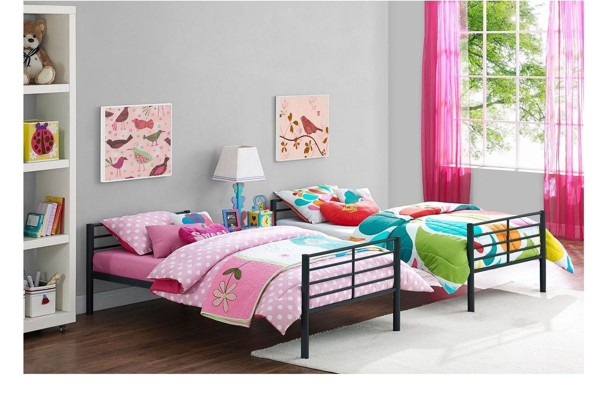 Metal Bunk Bed, Single over Single, view 6