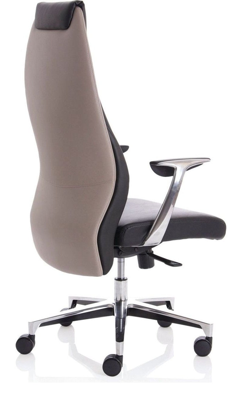 Mien High Back Leather Executive Chair, black & mink, another view 5