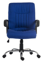 Milan Fabric Executive Chair in blue, view 2