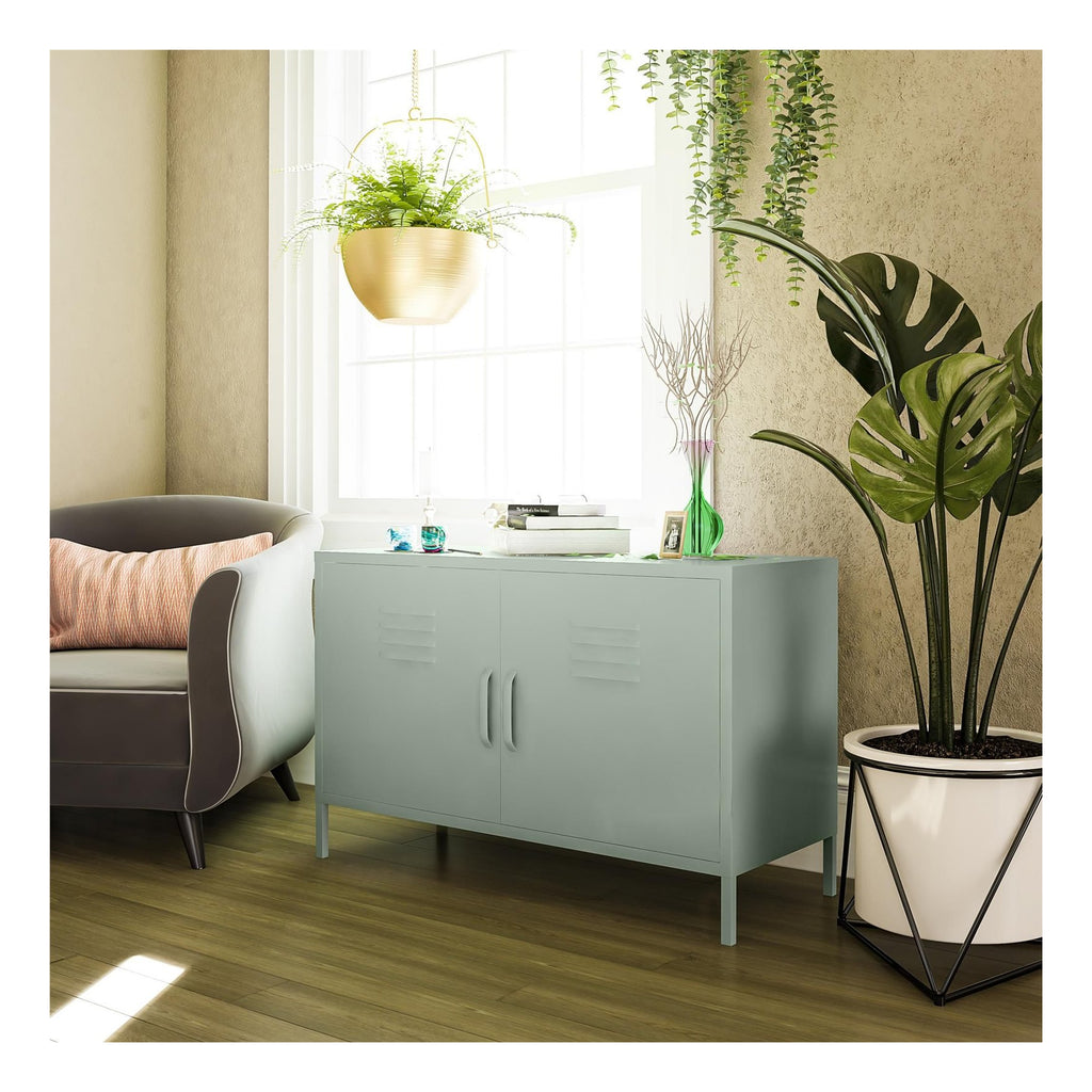 Mission District 2 Door Metal Accent Cabinet, view 11