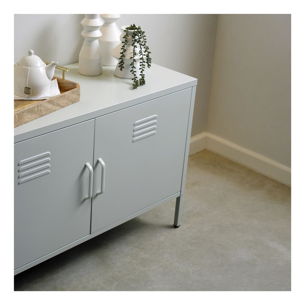 Mission District 2 Door Metal Accent Cabinet, view 14