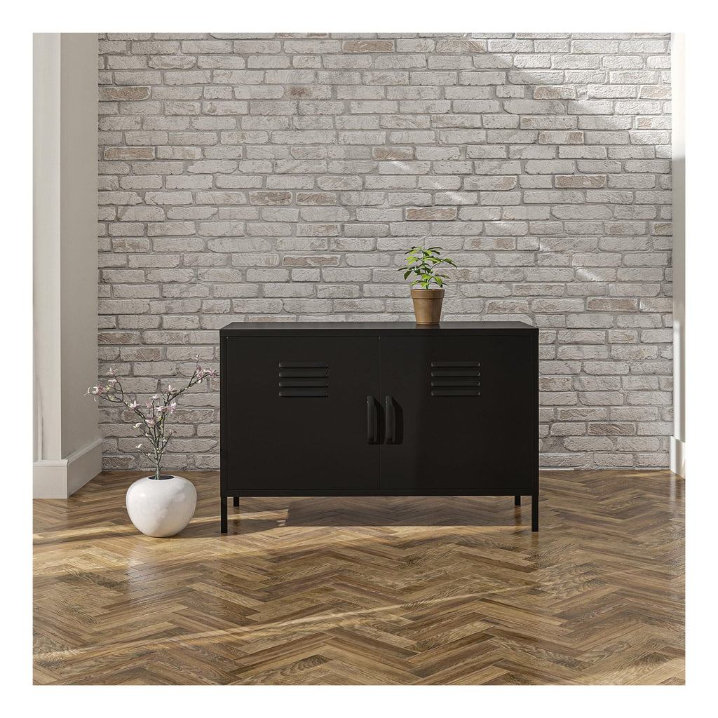 Mission District 2 Door Metal Accent Cabinet, view 3
