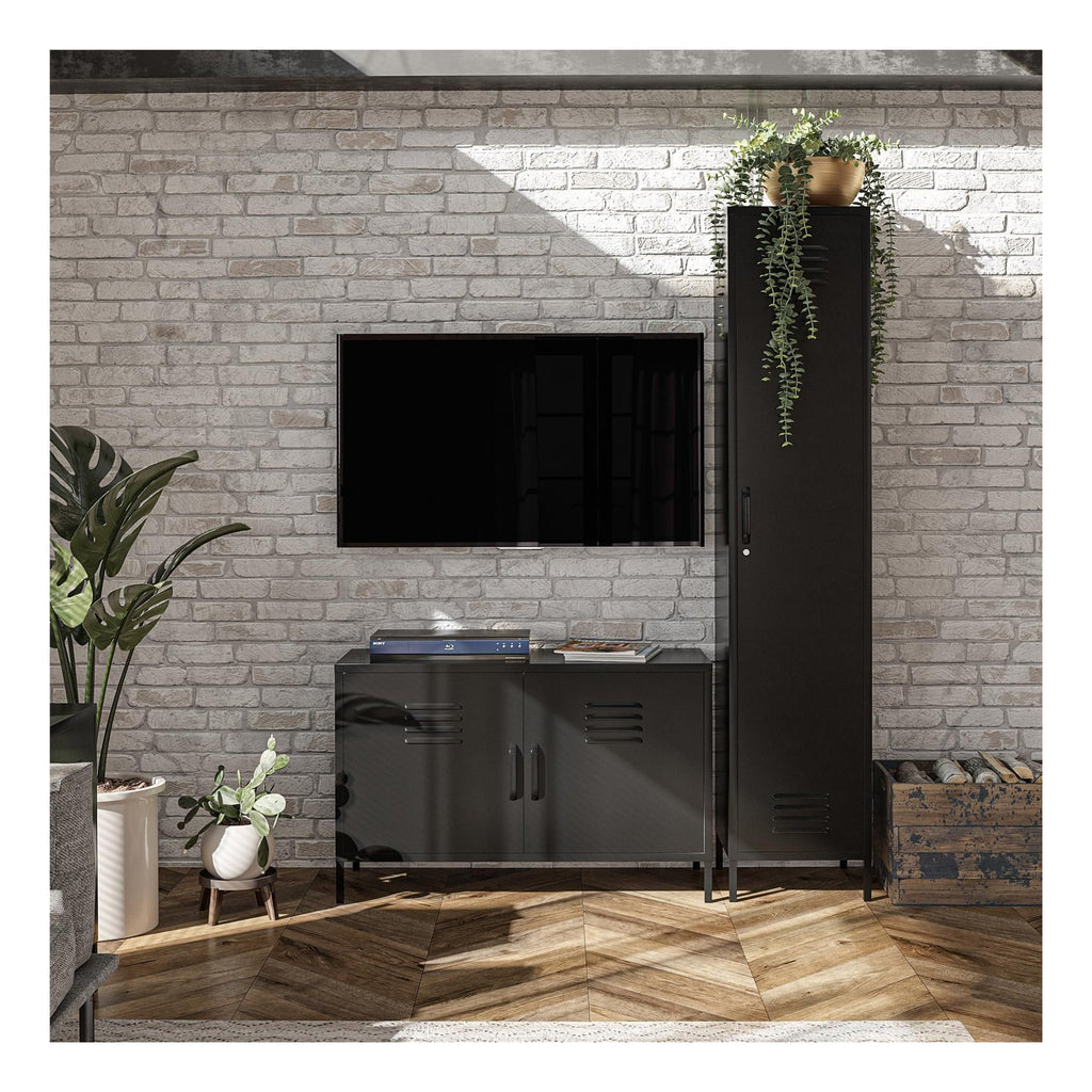 Mission District 2 Door Metal Accent Cabinet, view 4