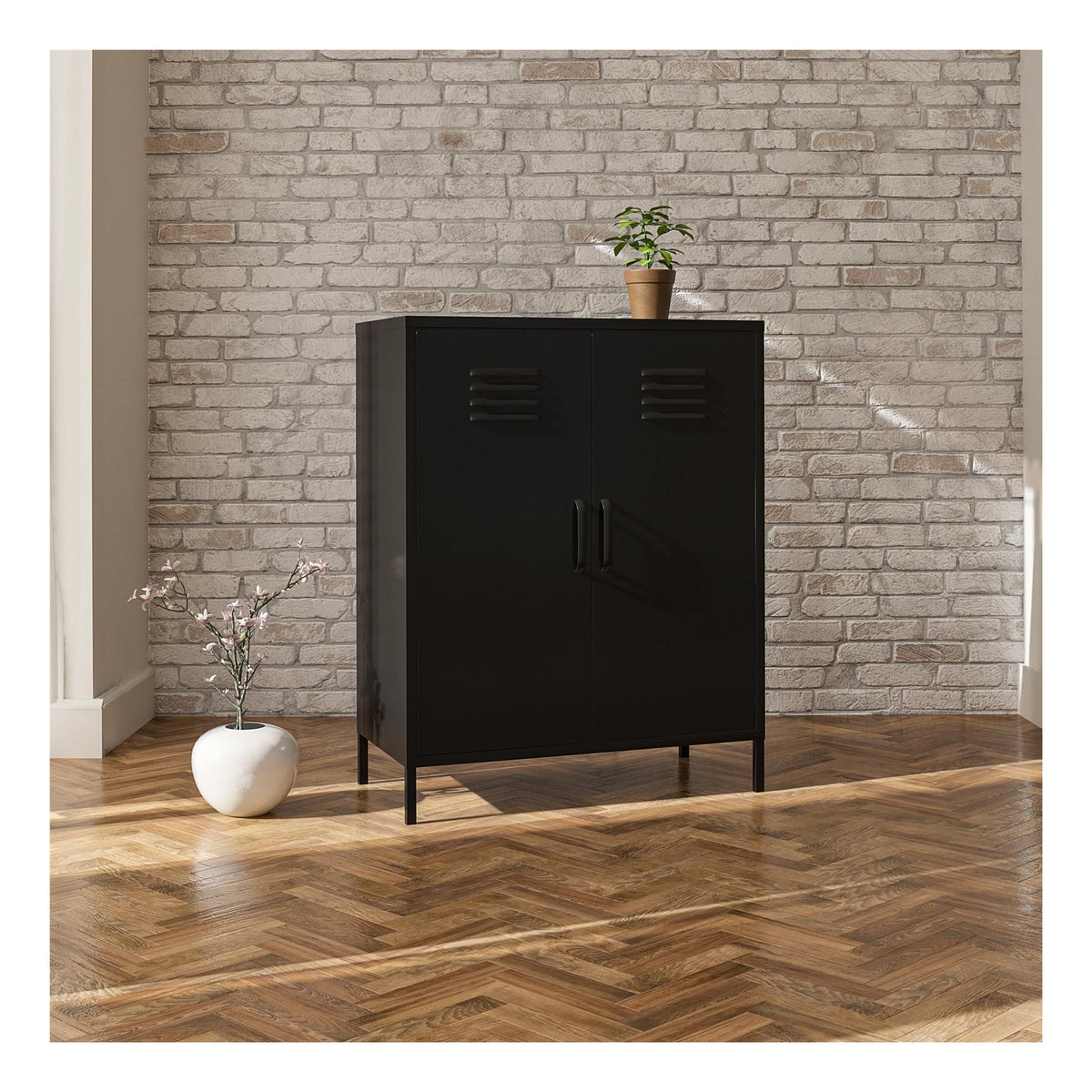 Mission District 2 Door Metal Storage Cabinet, view 8