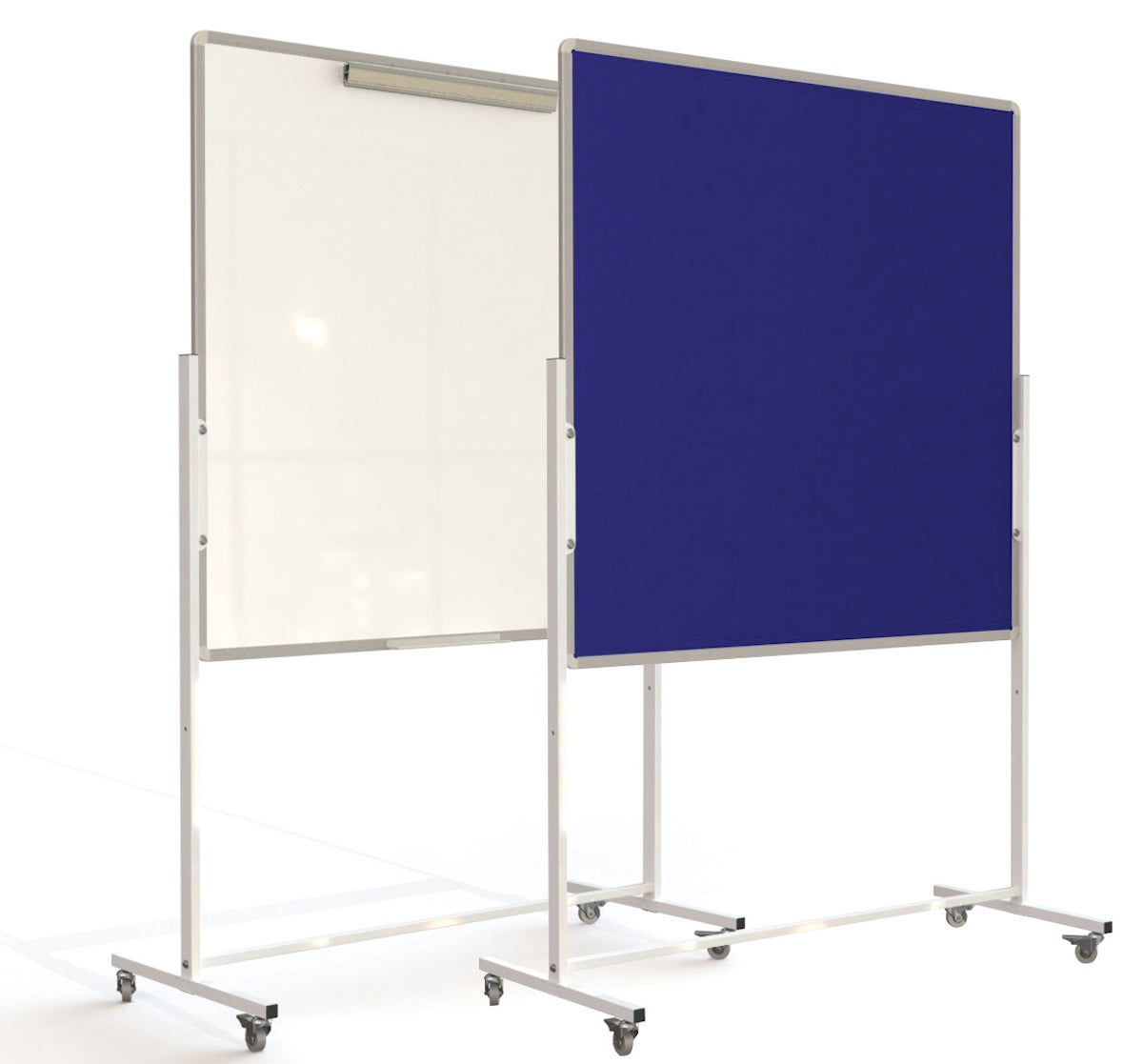 Mobile Flip Chart Noticeboard Combi in Blue