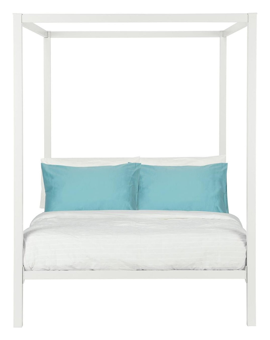 Modern Metal Canopy Bed, Double