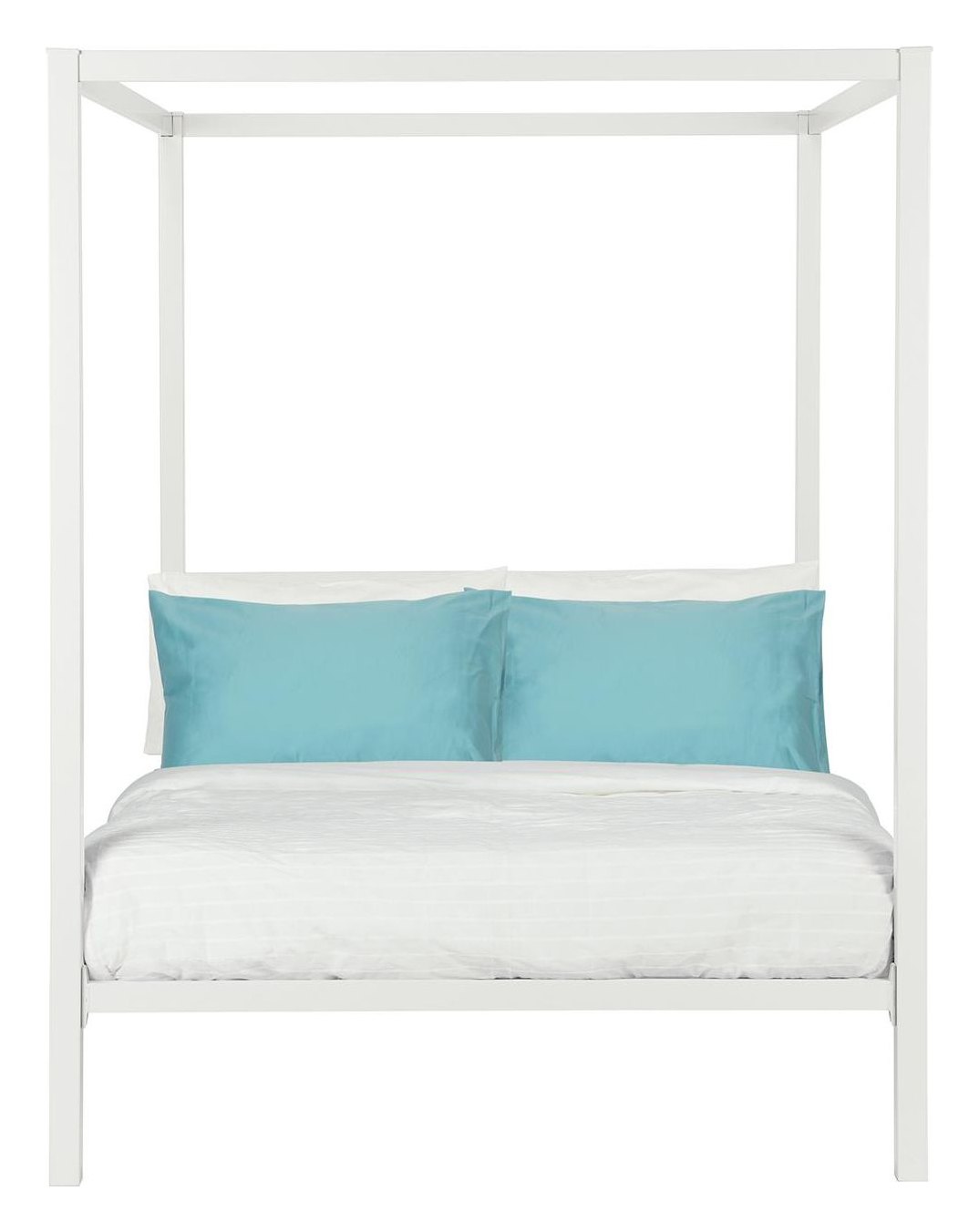 Modern Metal Canopy Bed, Double