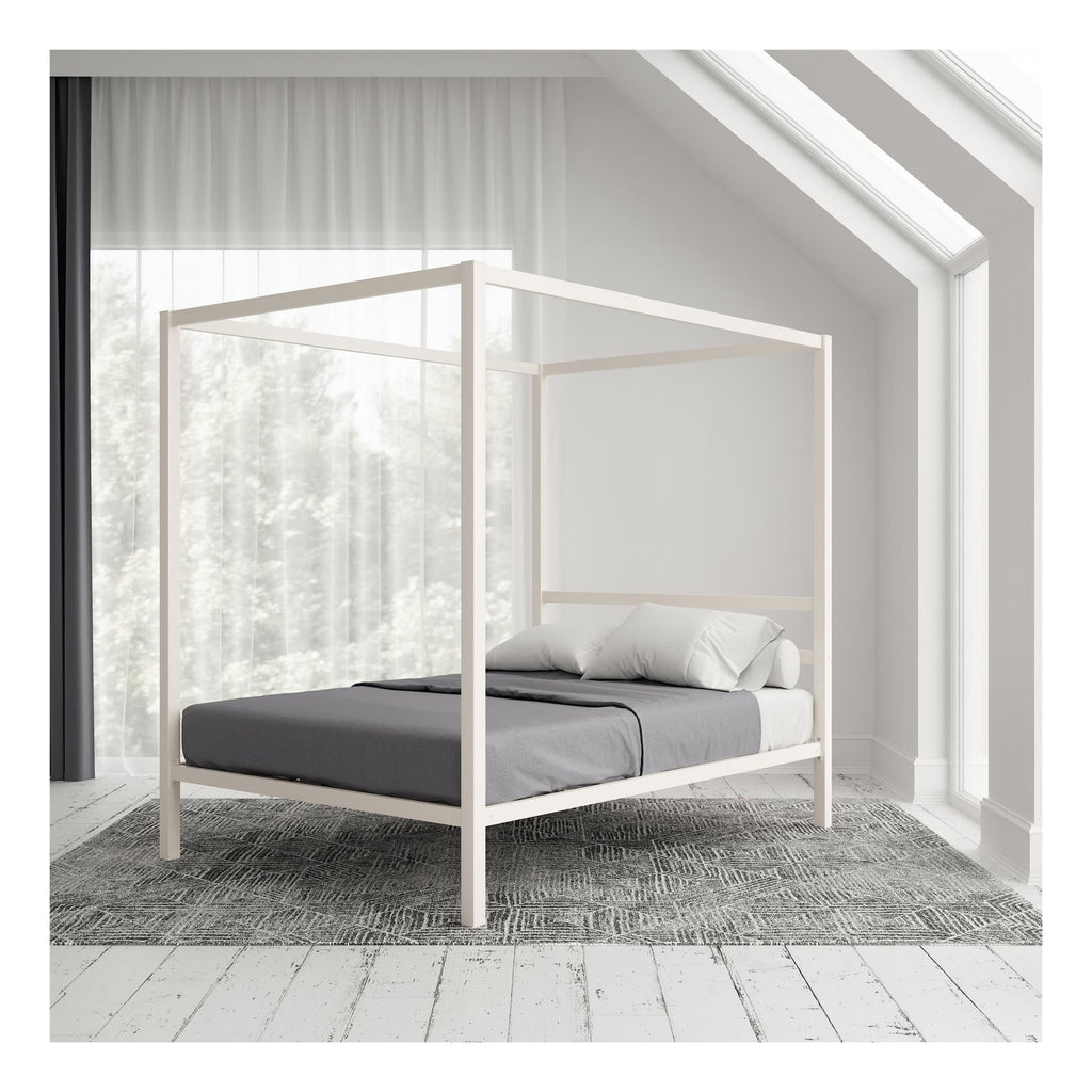 Modern Metal Canopy Bed, Double, view 6