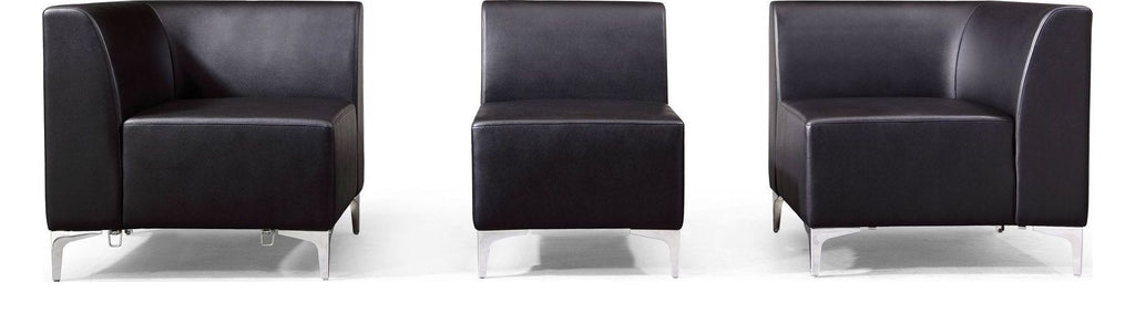 Modular Faux Leather Reception Sofa