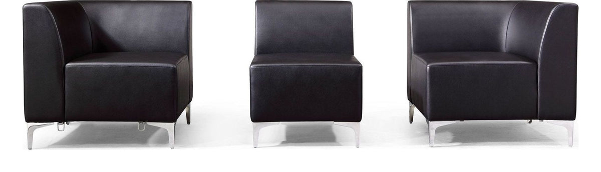 Modular Faux Leather Reception Sofa