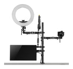 Monitor Arm Streaming Rig with Camera, Microphone and Light Mounts, view 3