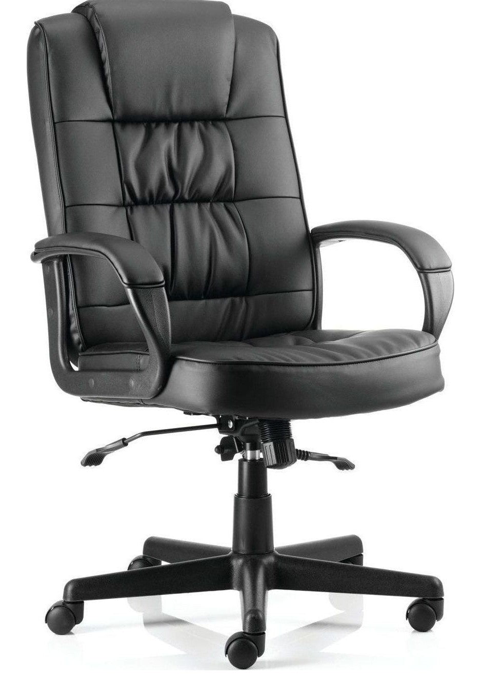 Moore High Back Black Leather Executive Chair, black leather