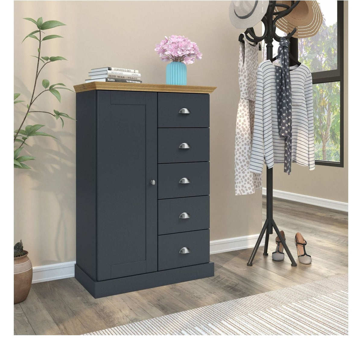 Motala Chest 1 Door 5 Drawer, view 2