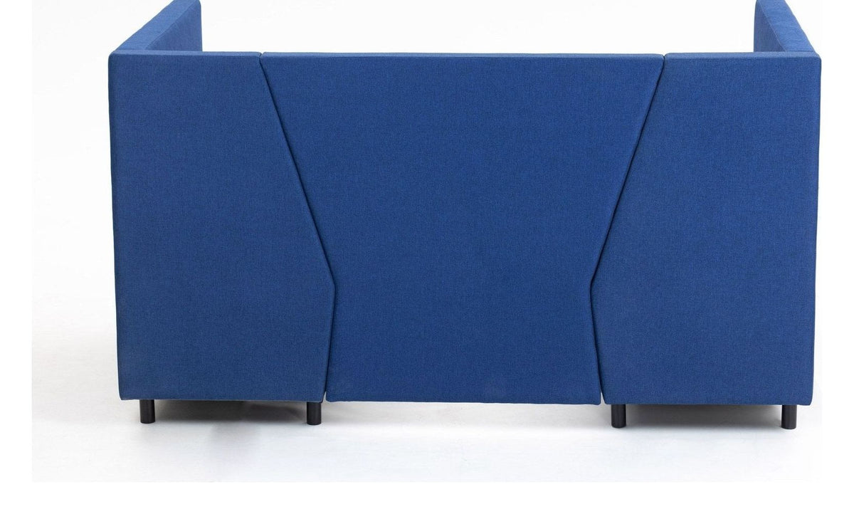 Muse Meeting Booth, grey seats, blue back
