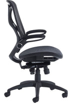 Napier Mesh Operator Chair in black from the side