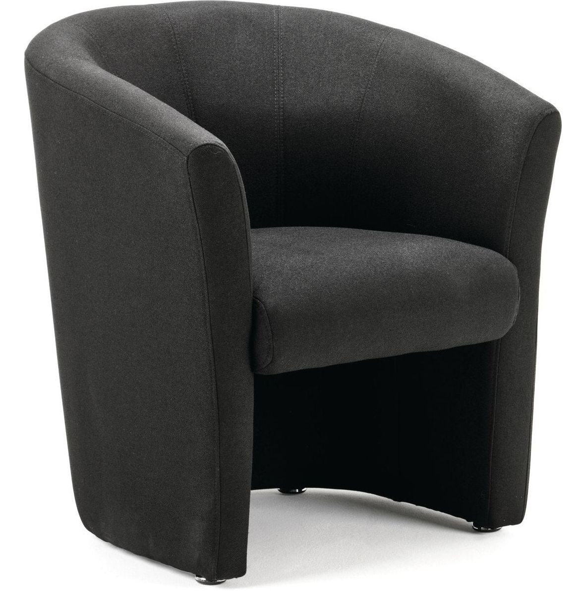 Neo Single Tub Soft Seating Arm Chair, black fabric