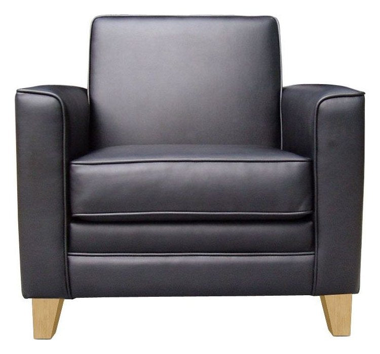 Newport Reception Chair in black, view 2