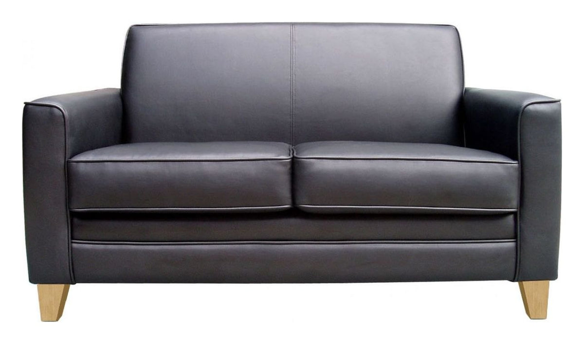 Newport Reception Sofa in black, view 2