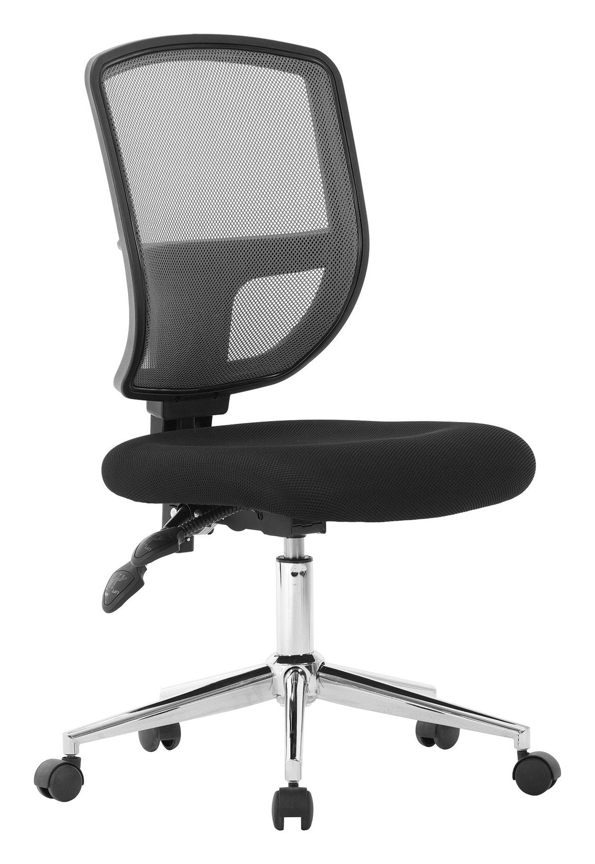 Nexus Two Tone High Back Mesh Operator Chair in black, no arms