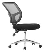Nexus Two Tone High Back Mesh Operator Chair in black, no arms, view 2