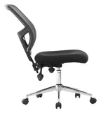 Nexus Two Tone High Back Mesh Operator Chair in black, no arms, view 4