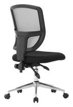 Nexus Two Tone High Back Mesh Operator Chair in black, no arms, view 5