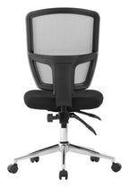 Nexus Two Tone High Back Mesh Operator Chair in black, no arms, view 6