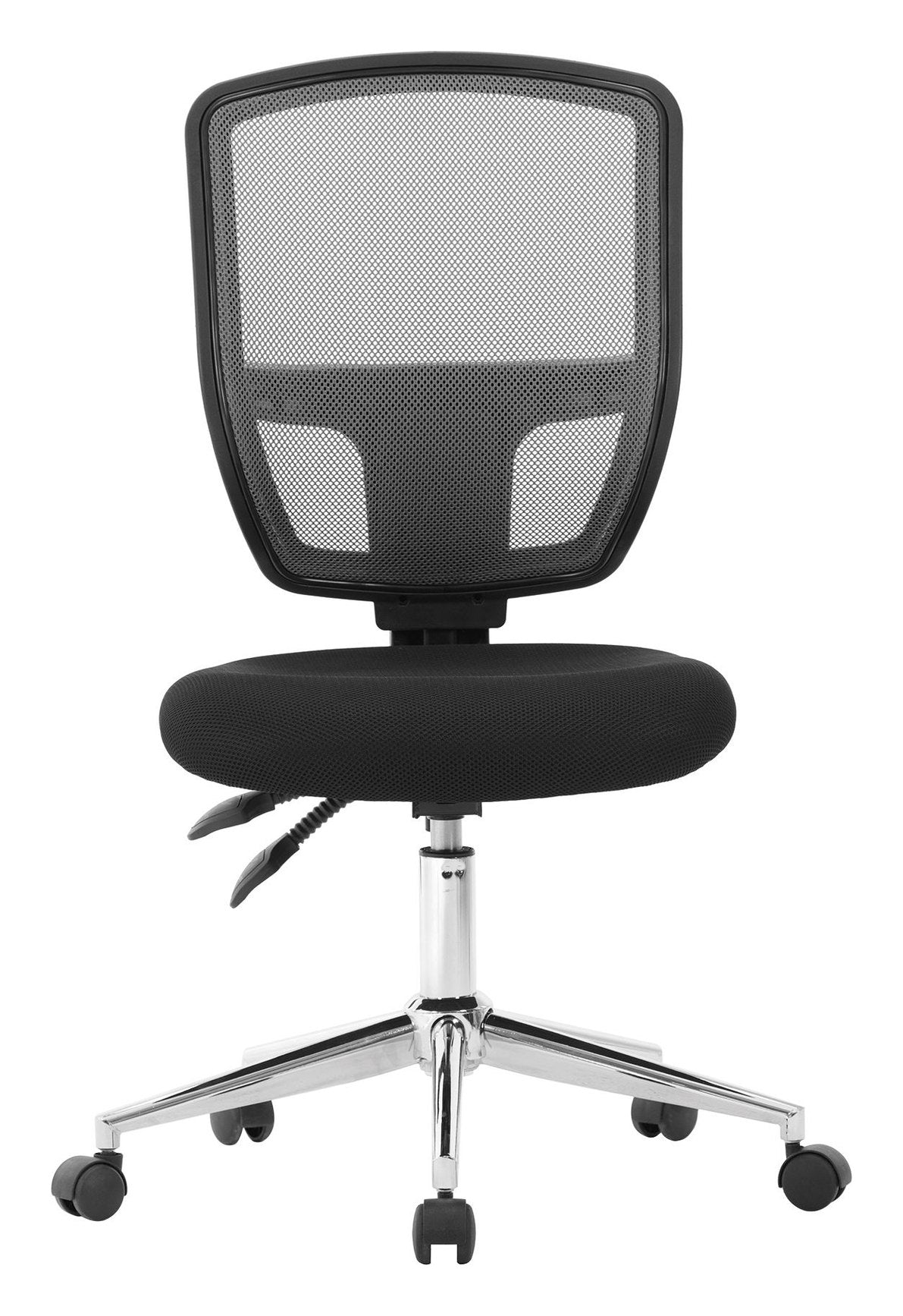 Nexus Two Tone High Back Mesh Operator Chair in black, no arms, view 7