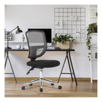 Nexus Two Tone High Back Mesh Operator Chair in black, no arms, view 8