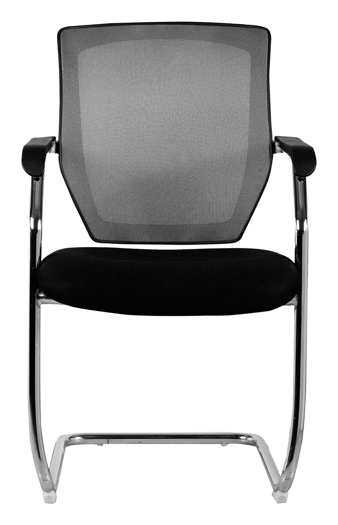 Nexus Two Tone Medium Back Mesh Visitor Chair in black, view 4