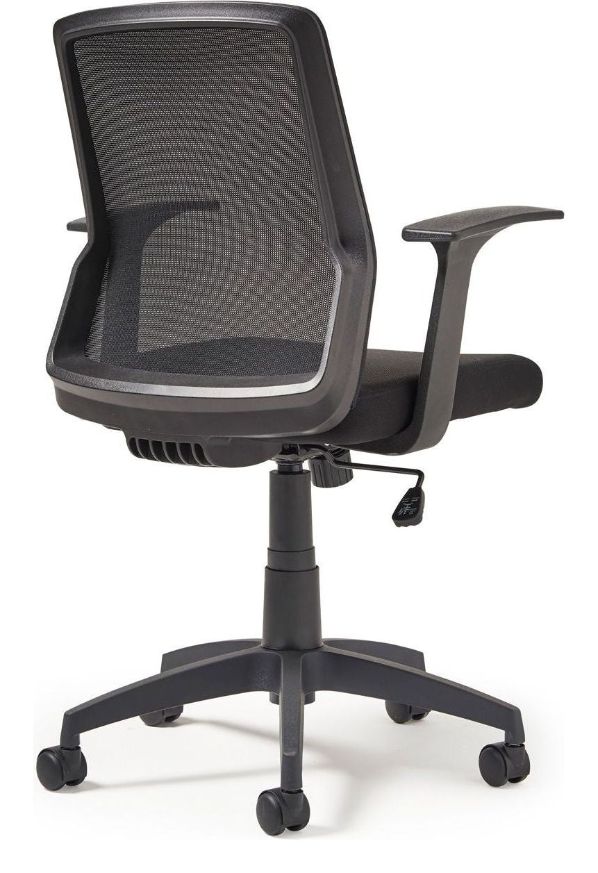 Nina Mesh Operator Chair in black from the back