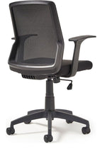 Nina Mesh Operator Chair in black from the back