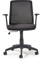 Nina Mesh Operator Chair in black from the front