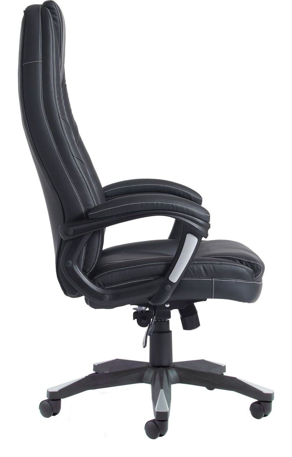 Noble Faux Leather Executive Chair in black from the side