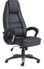 Noble Faux Leather Executive Chair in black