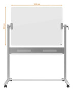 Nobo Brilliant White Glass Mobile Whiteboard 1200 x 900mm, view 7
