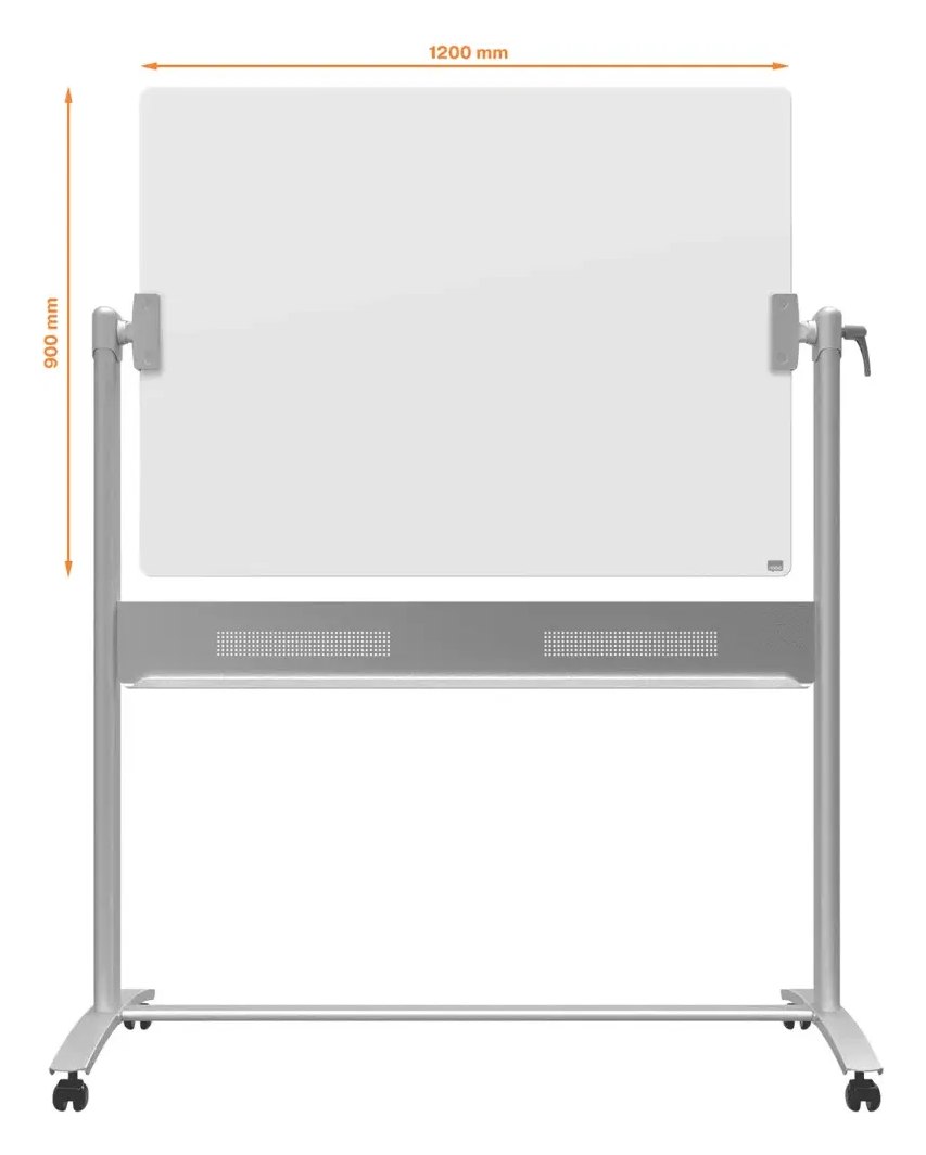 Nobo Brilliant White Glass Mobile Whiteboard 1200 x 900mm, view 7