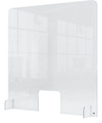 Nobo Clear Acrylic Protective Counter Partition Screen with Transaction Window 700 x 850mm