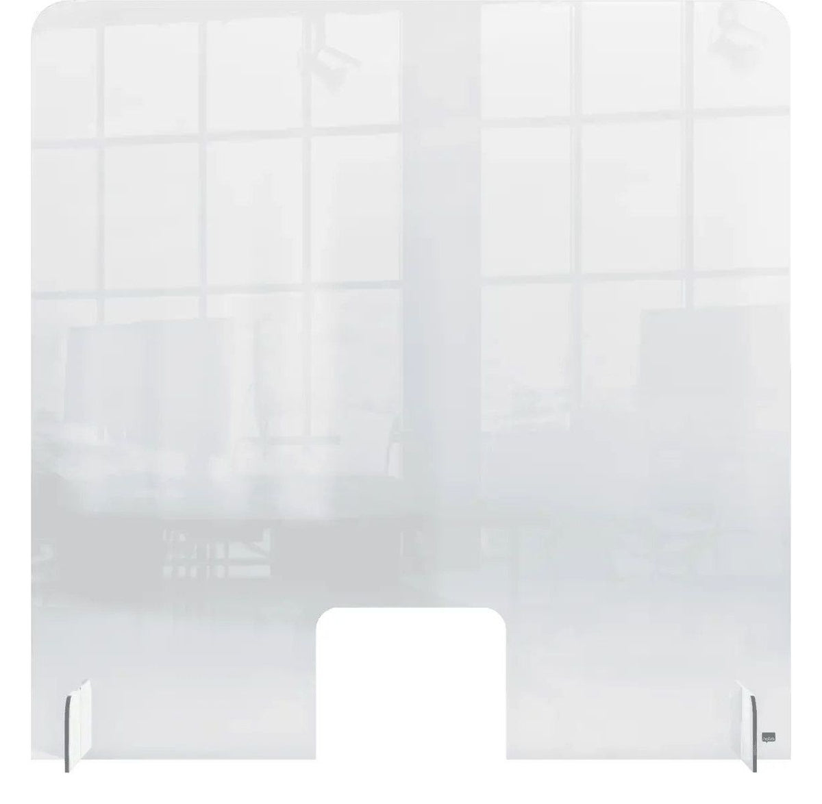Nobo Clear Acrylic Protective Counter Partition Screen with Transaction Window 700 x 850mm, view 2